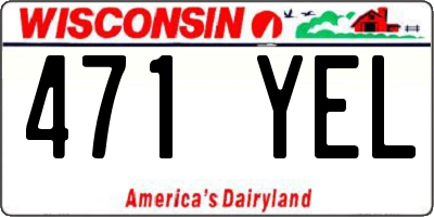 WI license plate 471YEL