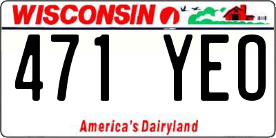 WI license plate 471YEO