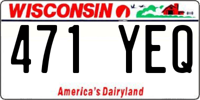 WI license plate 471YEQ