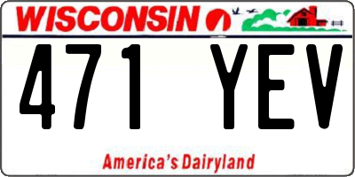 WI license plate 471YEV