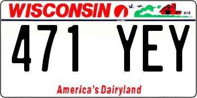 WI license plate 471YEY