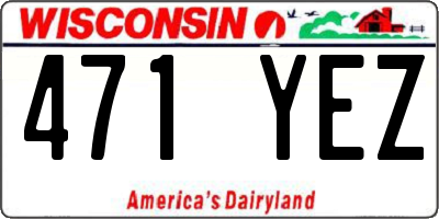 WI license plate 471YEZ