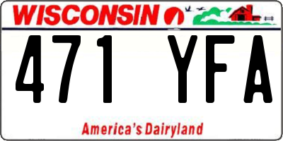 WI license plate 471YFA