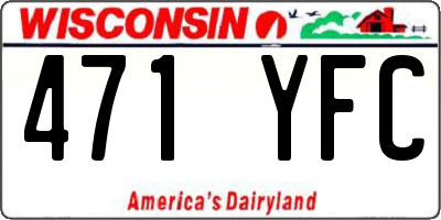 WI license plate 471YFC