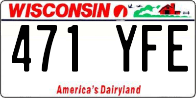 WI license plate 471YFE