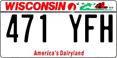 WI license plate 471YFH