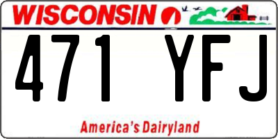 WI license plate 471YFJ