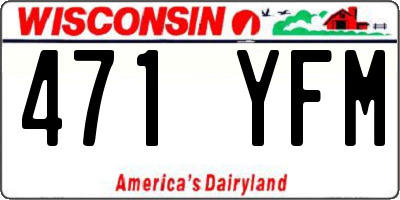 WI license plate 471YFM