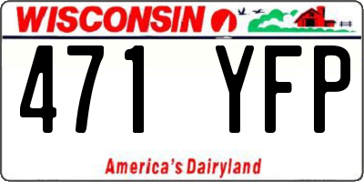 WI license plate 471YFP