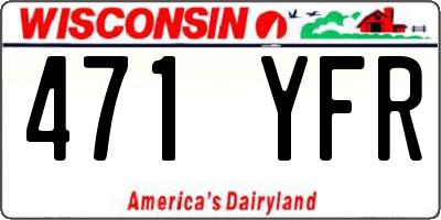 WI license plate 471YFR