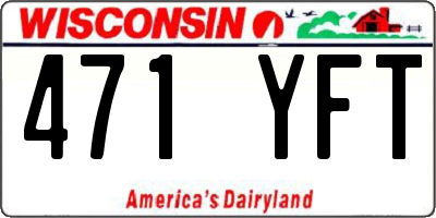 WI license plate 471YFT