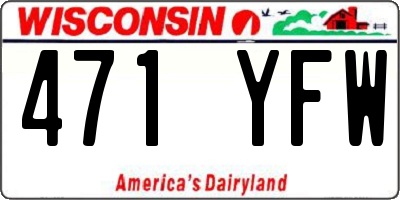 WI license plate 471YFW