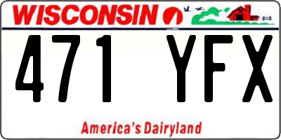 WI license plate 471YFX