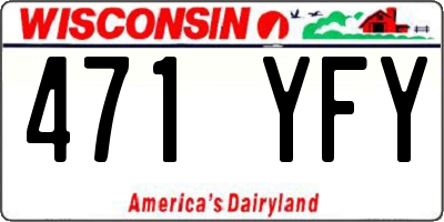 WI license plate 471YFY