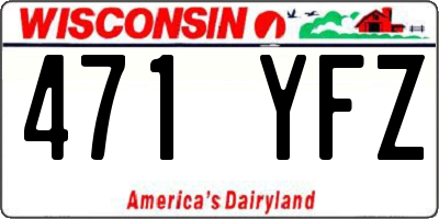 WI license plate 471YFZ