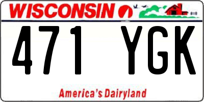 WI license plate 471YGK