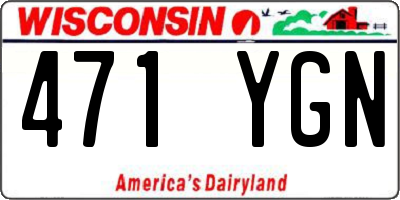 WI license plate 471YGN