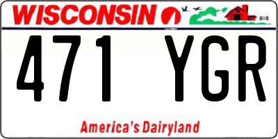 WI license plate 471YGR