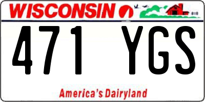 WI license plate 471YGS