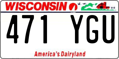 WI license plate 471YGU
