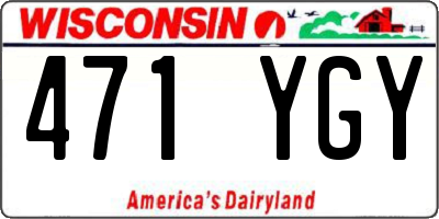WI license plate 471YGY
