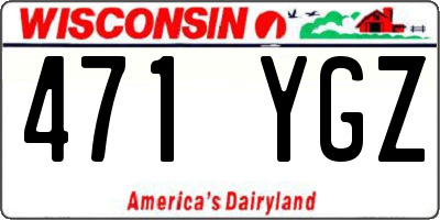 WI license plate 471YGZ
