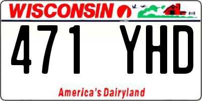 WI license plate 471YHD