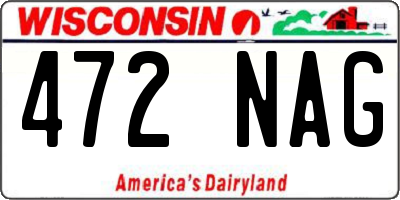 WI license plate 472NAG