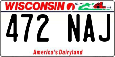 WI license plate 472NAJ