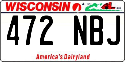 WI license plate 472NBJ