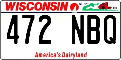 WI license plate 472NBQ