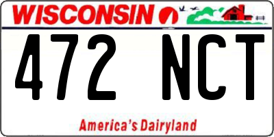 WI license plate 472NCT