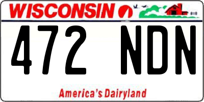 WI license plate 472NDN