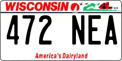 WI license plate 472NEA