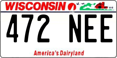 WI license plate 472NEE