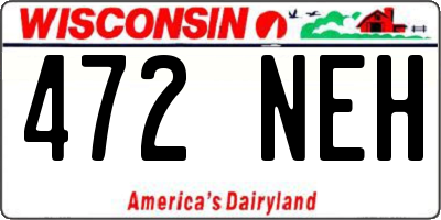 WI license plate 472NEH
