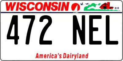 WI license plate 472NEL