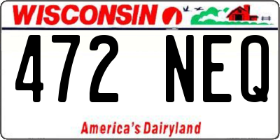 WI license plate 472NEQ