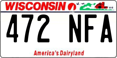 WI license plate 472NFA