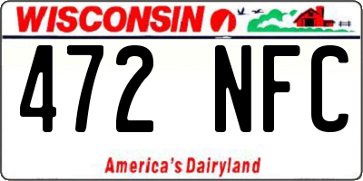 WI license plate 472NFC