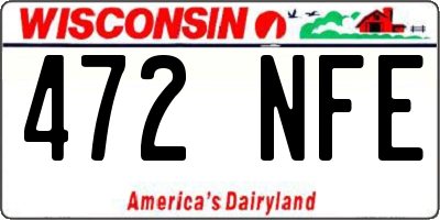 WI license plate 472NFE