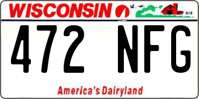WI license plate 472NFG