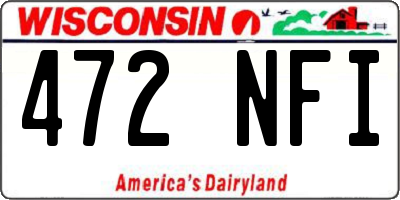 WI license plate 472NFI