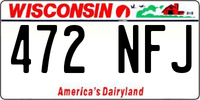 WI license plate 472NFJ