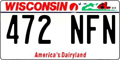 WI license plate 472NFN