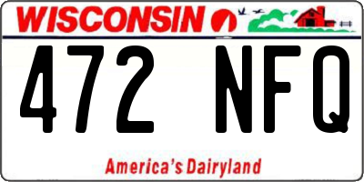 WI license plate 472NFQ