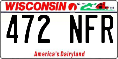 WI license plate 472NFR