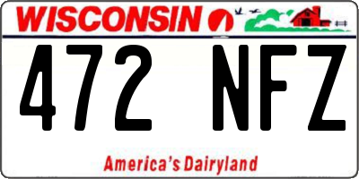 WI license plate 472NFZ