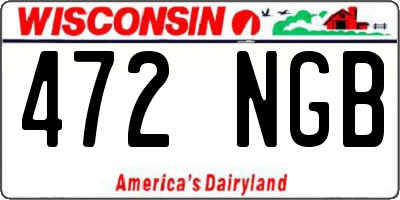 WI license plate 472NGB
