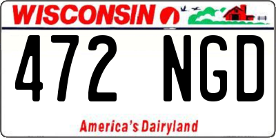 WI license plate 472NGD